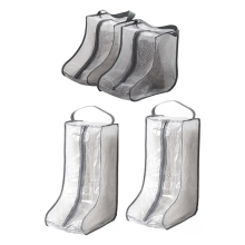 Women Tall&Short Boot Storage Bags, 2 large+2 small for Travel Grey
