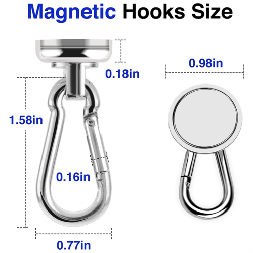 Magnetic Hooks,60LBS Heavy Duty Magnet Hooks Strong Neodymium Magnets 2