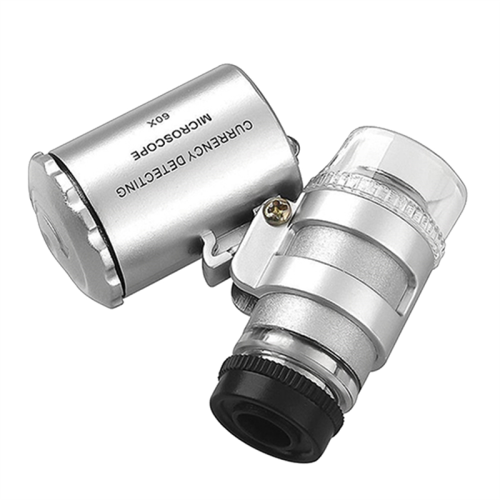 Portable Mini Pocket 60X Microscope Jeweler Magnifier 1