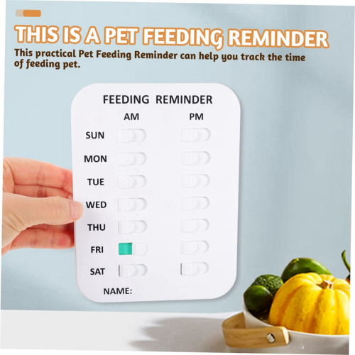 Dog Feeding Reminder, Magnetic OR Double Sided Adhesive Application 2