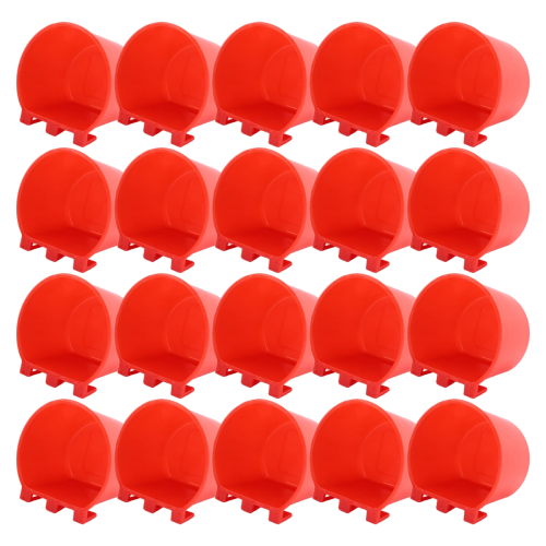20Pcs Chickens Feeders for Cage, Plastic