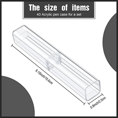 Plastic Pen Case, Gift Empty Pencil Boxes Storage (40Pcs) 2