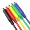 6PCS Magnetic Test Leads Silicone Jumper Wires 30V AC5A 3.3FT 6