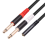 3.5mm to Dual 6.5mm Adapter Audio Aux Cable Double 10