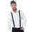 (One Size, Navy) Mens Adjustable Elastic Braces With 4 Metal Clips 2