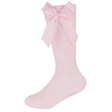 (6-12 Months (0-2.5), Baby Pink) Baby Girls Knee High Socks with Ribbon Bow