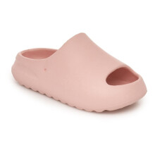 (11/12 UK Child, Pink) Girls Boys Open Toe Summer Pool Sliders Flip Flops