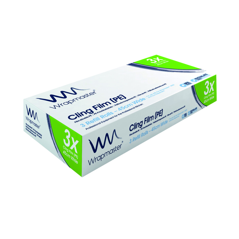 Wrapmaster Cling Film Roll Refill Pe 450Mmx300m (Pack Of 3) 18C68
