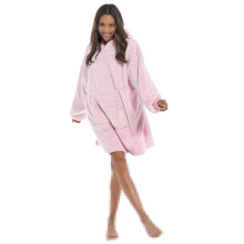 (One Size, Pink) Womens Hoodie Plush Two Tone Sherpa Fleece Snuggle