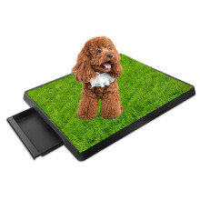 Dog Litter Box, Artificial Grass for Dogs Potty with Tray, Fake Grass Patch for Indoor Outdoor, GPCT