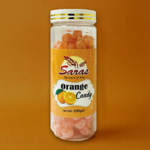 Saras Candy Orange 200g | Zesty & Sweet Citrus Flavoured Toffees | Classic Indian Orange Treat
