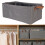 Clothing Storage Bins with Handles Large Opening 11