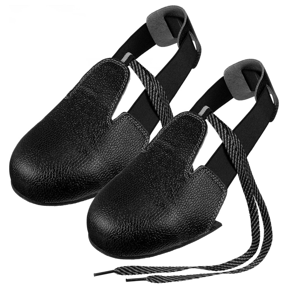 Steel Toe Cap 1 Pair Safety Shoe Caps Universal Anti- Smash Leather Shoes Covers Overshoes Accessories With Adjustable Strap For Industry Workplace 6493810788505