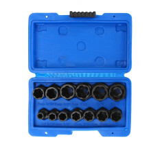 13Pcs Impact Damaged Bolt Nut Remover Extractor Socket Tool Set Nut Removal Socket socket(13PCS-With box)