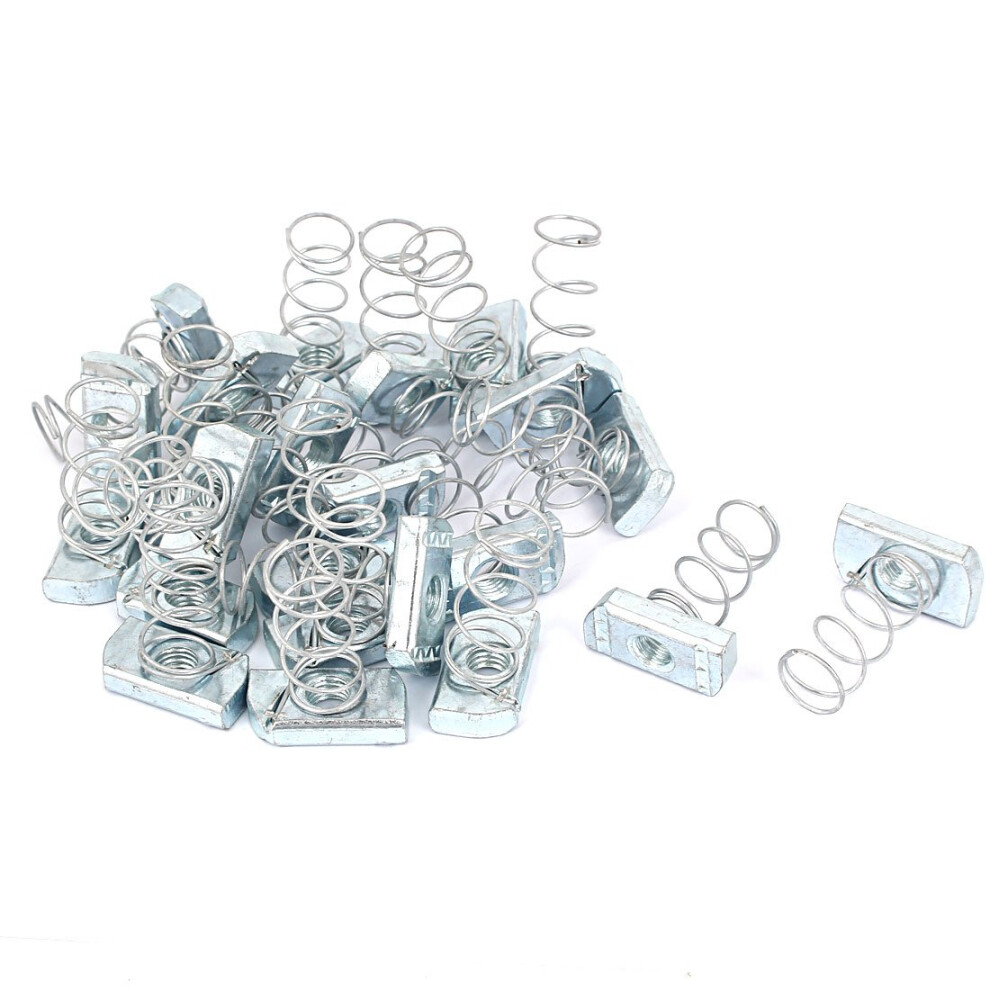 Iivverr 25Pcs M10 Zinc Finish Spring Strut Channel Nuts For B-Line Channels 6493810917325