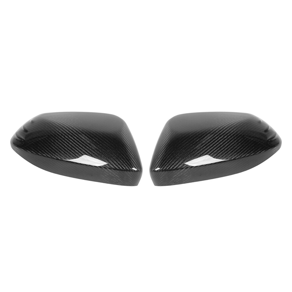 2Pcs Side Rearview Mirror Cover Real Carbon Fiber 9121376813788
