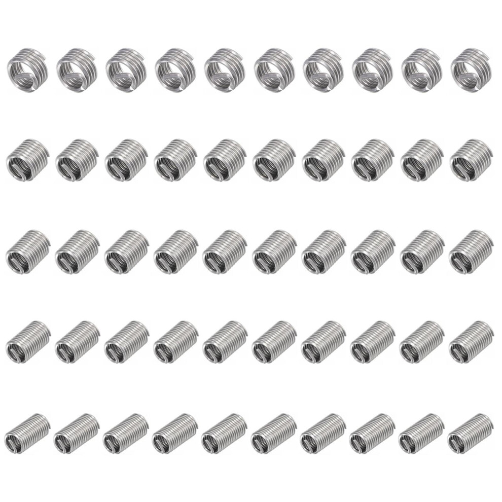 50 Pcs Stainless Steel Wire Thread Inserts For Thread Repair Kit Helical Type Coiled Wire Screw Repair Threaded Sleeves 5 Sizes Refï¼Zsn 6493810918193