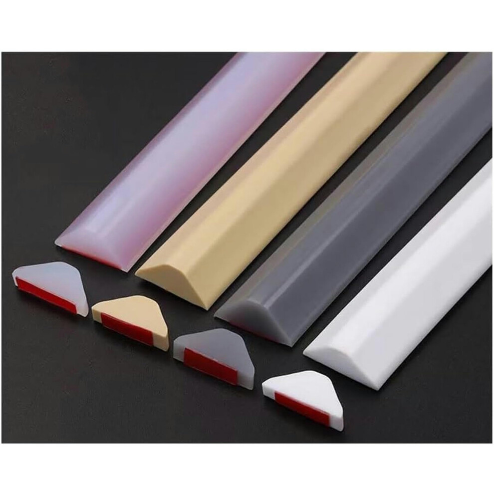 Shower Tray Sealing Strip Collapsible Shower Threshold Water Dam Barrier, Self Adhesive 6493810854668