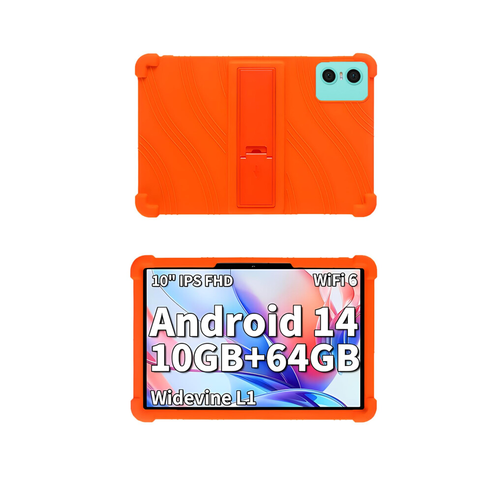 For Teclast P30 10 Inch Tablet Case,Soft Silicone Kids Friendly For Teclast P30 Android 14 Tablet (Orange) Orange 6493810854682