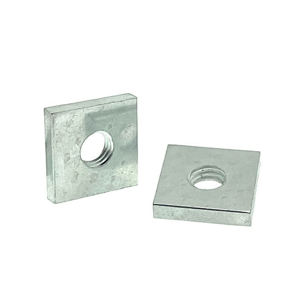 15 Pcs Carbon Steel Galvanized Square Nuts Rectangular Nuts M622225mm Refï¼Erj 6493810790744