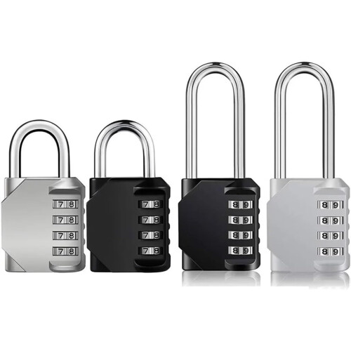 2 pcs Combination Padlock for School Locker with Long Shackle and 4 Digit Code Ref：GJr 2