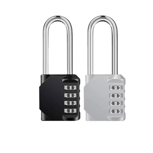 2 pcs Combination Padlock for School Locker with Long Shackle and 4 Digit Code Ref：GJr