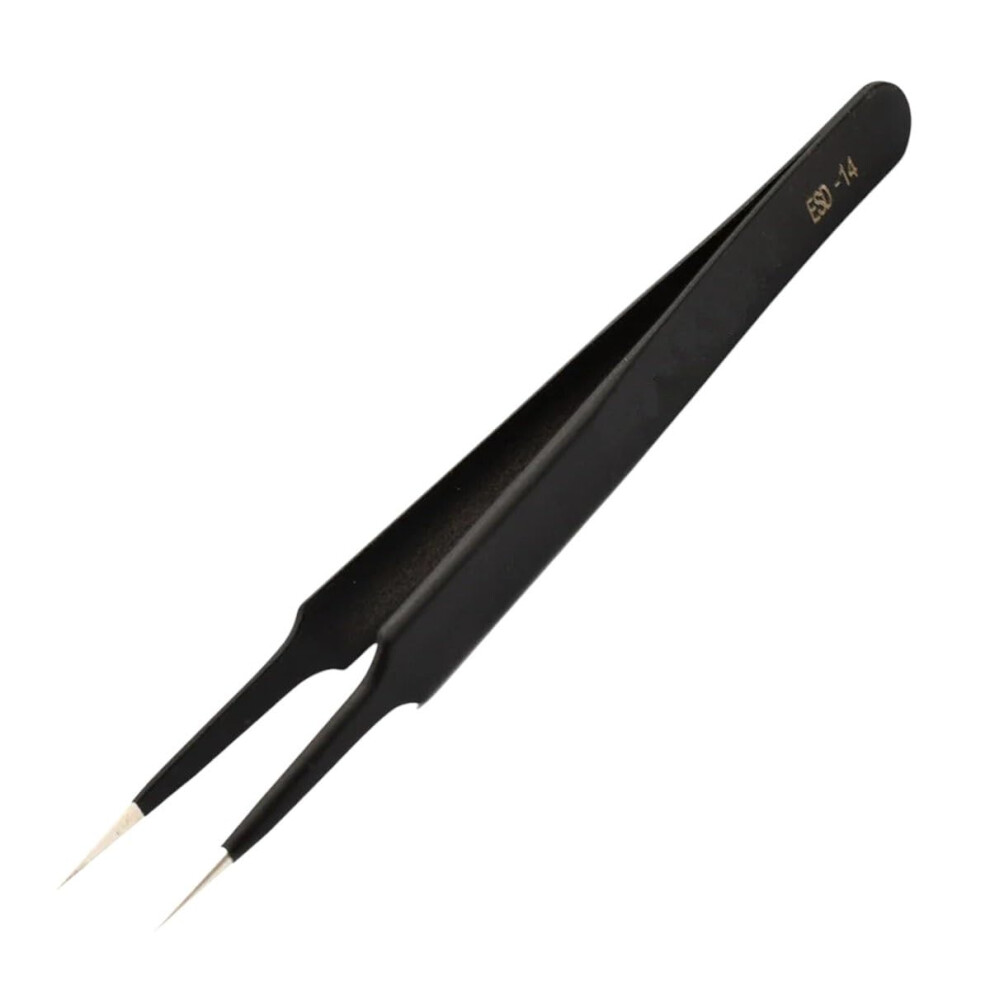 Esd-141.5Mm Industrial Tweezers-Static Stainless Steel Tweezer Set Mobile Phone Repair Tools