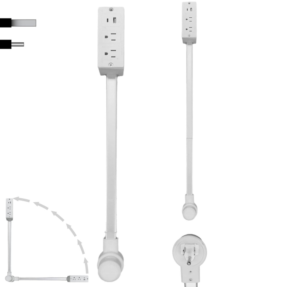 Extendable Rotating Outlet Extender Stick Expands with Rotating Function Power Socket Expander