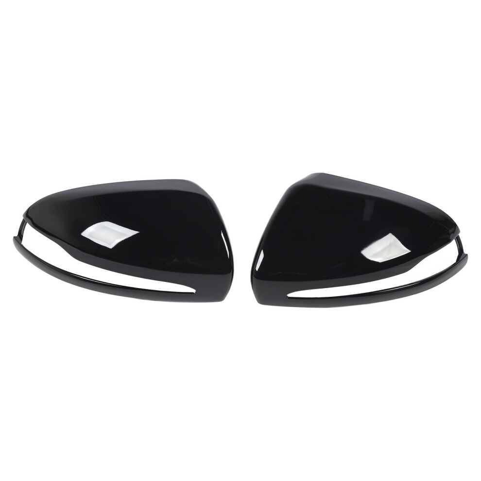 1Pair Rearview Mirror Cap Left Right Side Wing Black 9121376817373