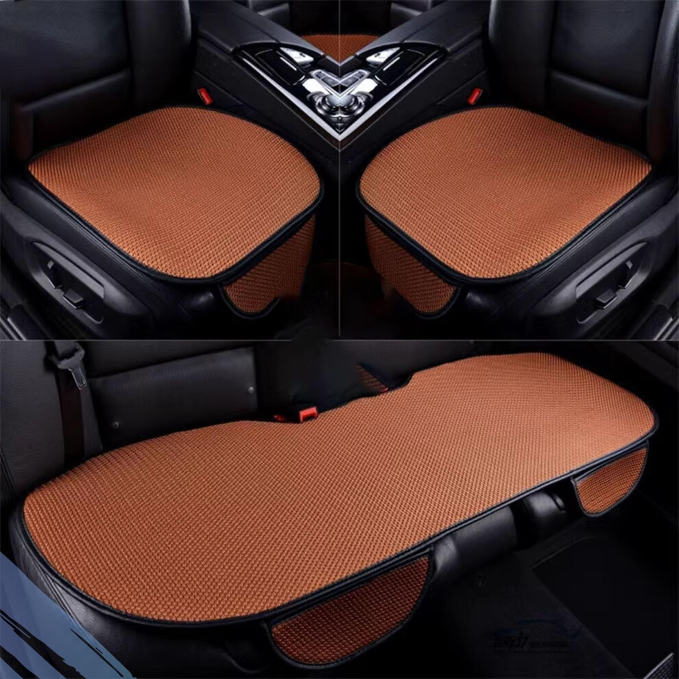 Breathable Antislip Viscose Filament Car Seat Covers, Nonslip Car Seat Pad For Summer Breathable And Refreshing Car Seat Cover (,Rear Seat) Yellow 6493810920080
