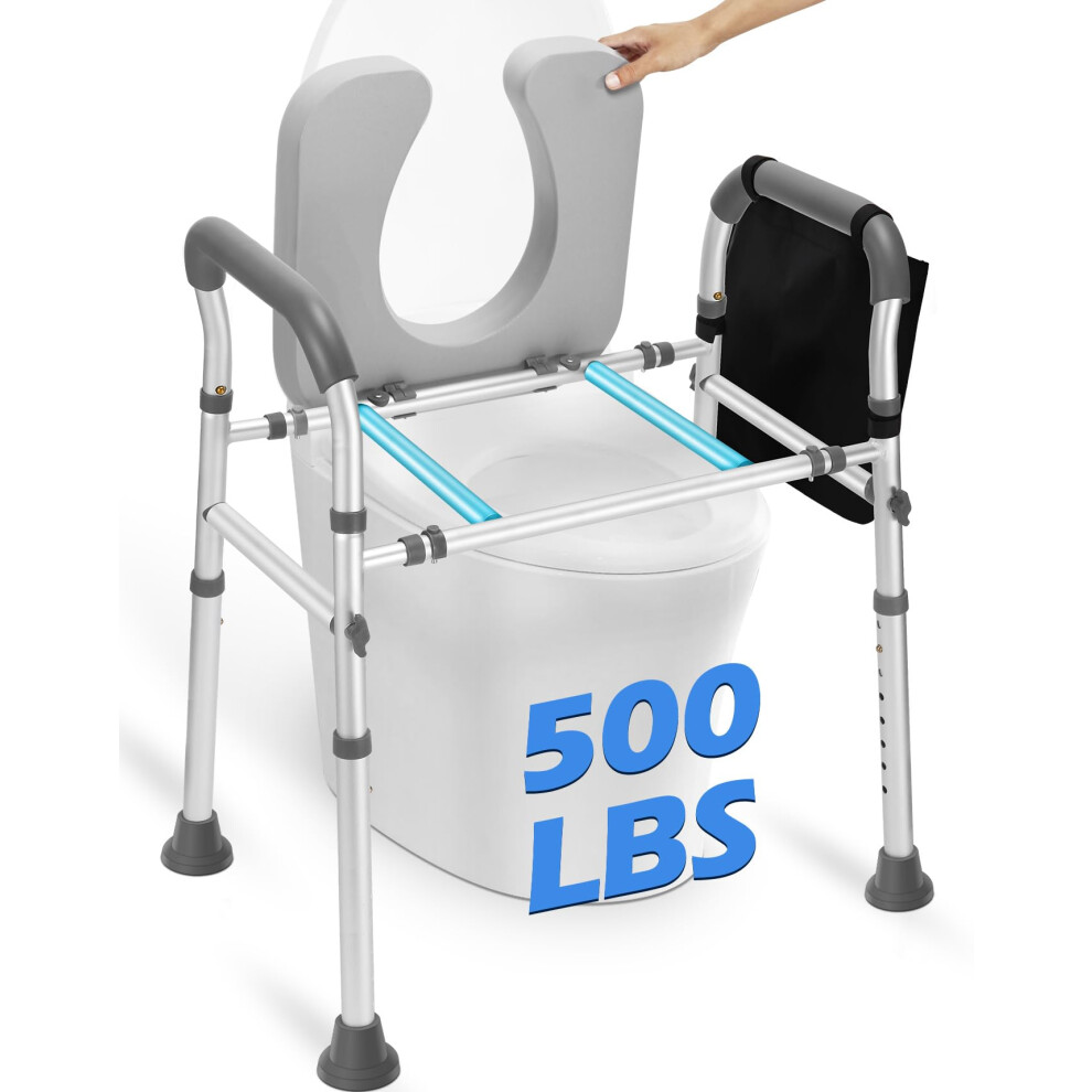 Raised Toilet Seat with Handles for Seniors and Disabled Refï¼NLQ