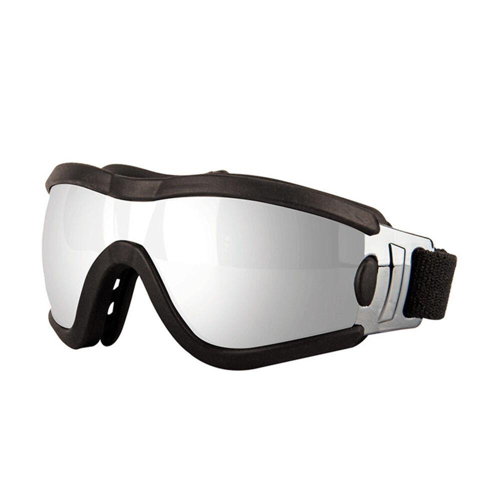 Dog Goggles Windproof Dogs Eye Protective Goggles Pet For Allsize Dogs Long Outdoor Activity Eyeglasses Black Frame Silver Lenses 7751690202108