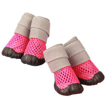 Dogs Shoes Paws Protectors Nonslip Small Dog Shoes Hollowout Shoes for Outdoor Activity Dog Walking Suppl rose Red 4