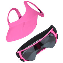 Dog Goggles and Sun Hat Set Regulable Pet Cycling Helmets Outdoor Pet Glasses for Small Media Pet