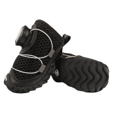 1pair Soft Soles Dog Shoes Antiskid Rain Boot Footwear Meshes Oxford Dog Shoes for Small Breeds Like Bear 2PCS Black L 4.8cm Width 3.8cm