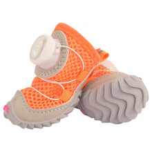 1pair Soft Soles Dog Shoes Antiskid Rain Boot Footwear Meshes Oxford Dog Shoes for Small Breeds Like Bear 2PCS L 4.8cm Width 3.8cm