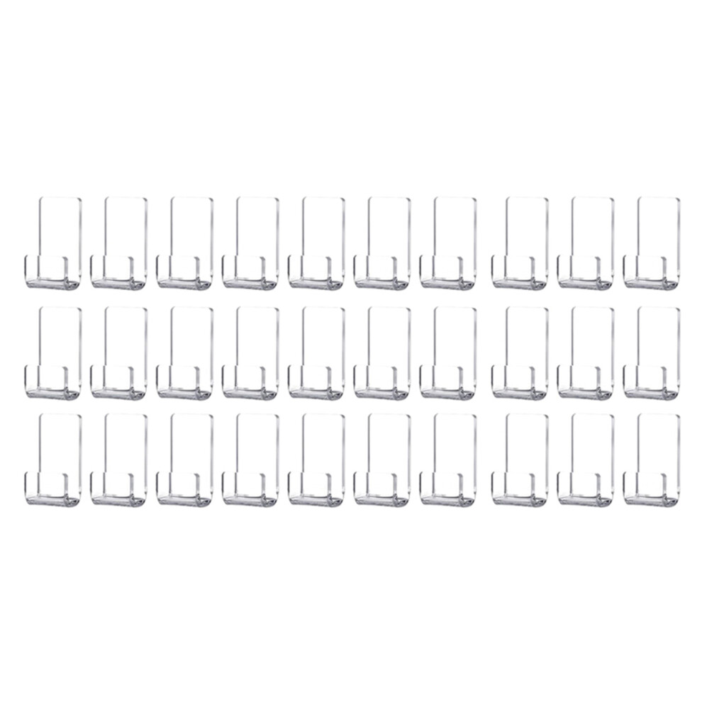 Acrylic Wall Mount Display Hangers For Records 30Pcs Clear Adhesive Album Covers Holders Rack Decors Floating Shelves 7696130858241