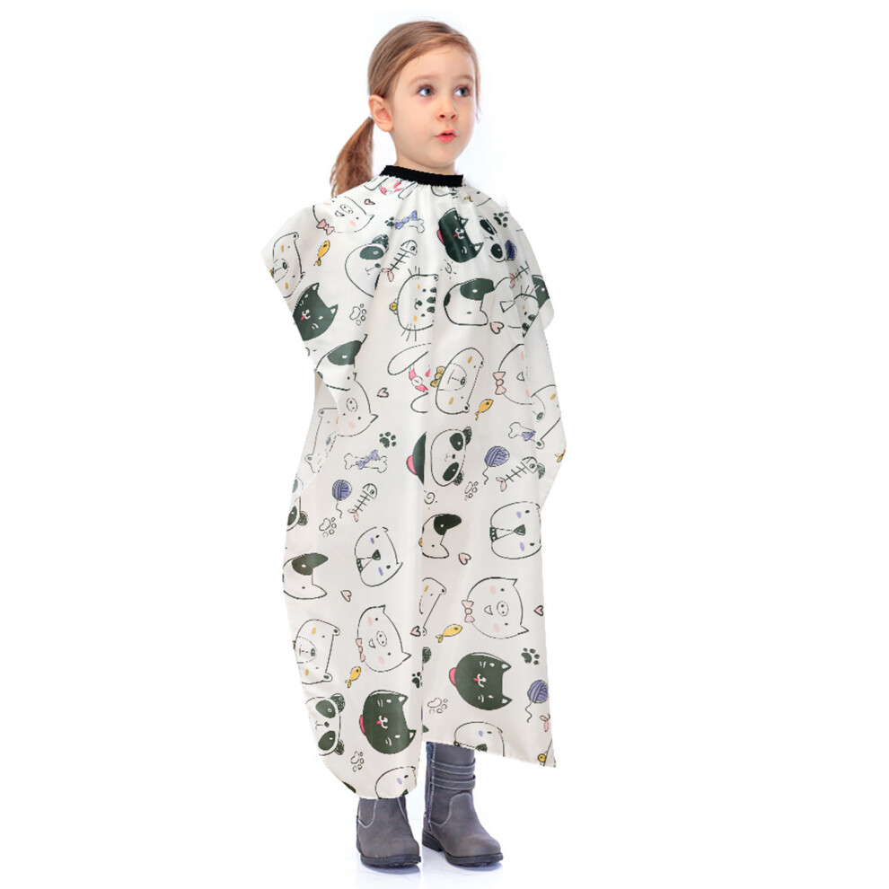 Kids Haircut Cape with Adjustable Closure Cartoon Hairdressing Cape for Home Use  Easy Cleans Water Resistant