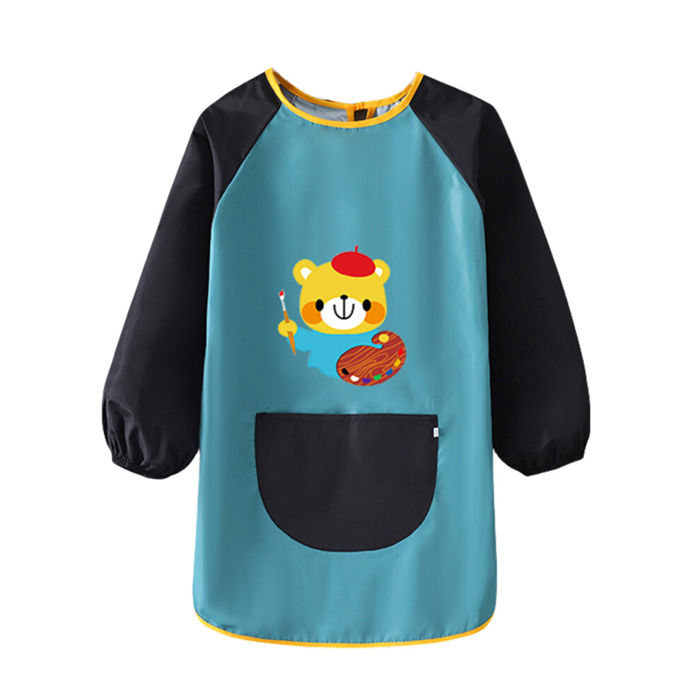 Baby Bib Waterproof Baby Feeding Smock Kids Painting Apron Coat Easy to  for 100-124cm Height