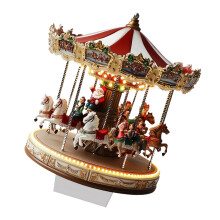 2D Flat Christmas Carousels Desk Sign Decoration 2D Acrylic Indoor Ornament for Holiday Decors Festives Tabletop Display