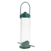 Hanging Wild Bird Feeder with Perch Metal Tube Suet Ball Fruit Bird Feeders for Garden Yard Outdoor