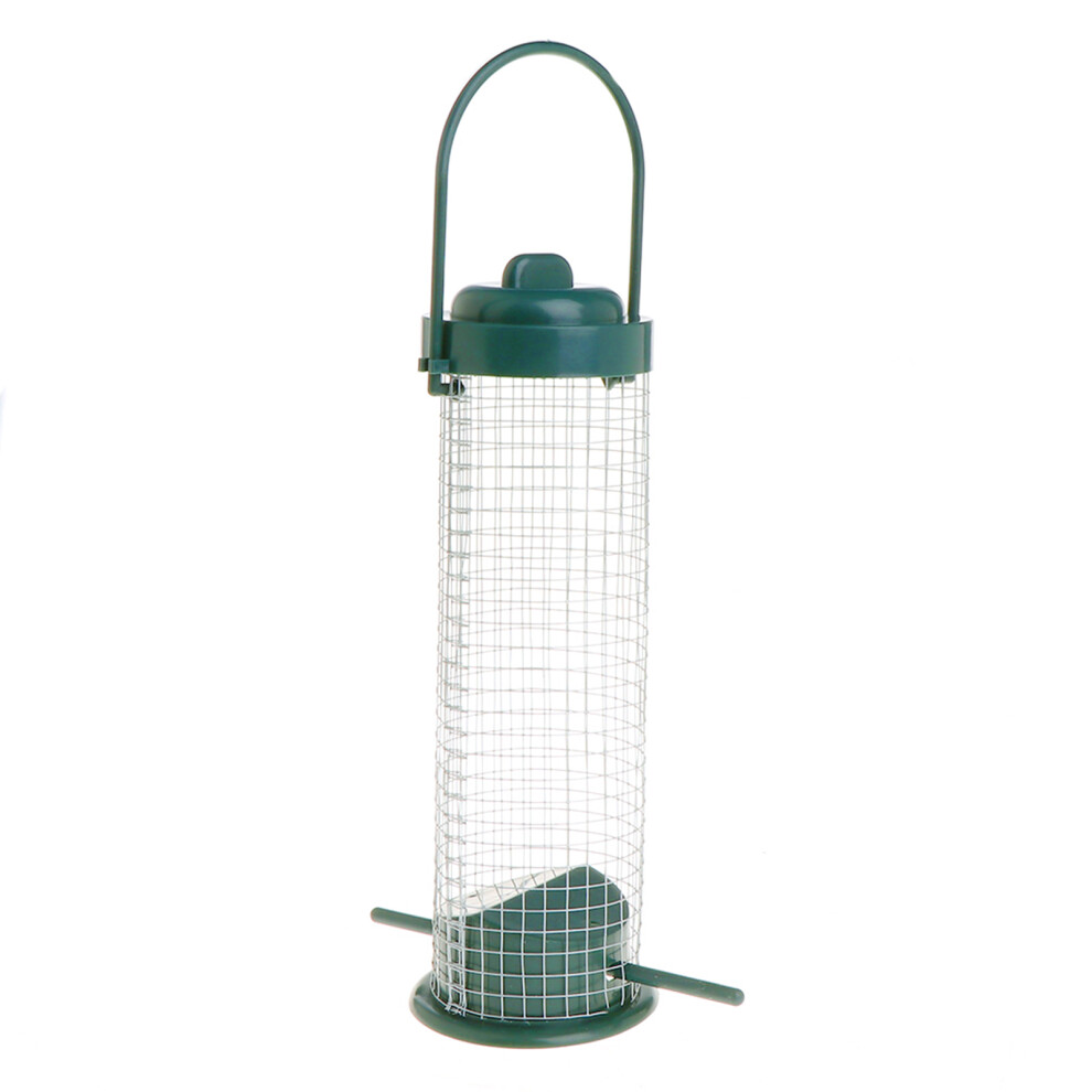 Hanging Wild Bird Feeder with Perch Metal  Tube Suet Ball Fruit Bird Feeders for Garden Yard Outdoor