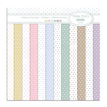 Pattern Paper 24 Pcs Colorful Round Dot Scrapbooking Decorative Supplies for Photo Album Greeting Card Packaging
