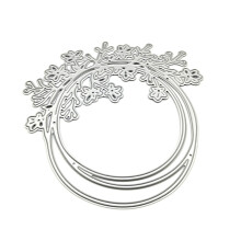 Flower Wreath Clear Stamps Embossing Mould, Printing Carbon Steel Mould for Card Making and Scrapbooking