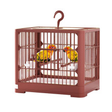 Ventilated Bird Cage for Indoor and Outdoor Use Large Bird Cage with Feeders Perch for Budgies Canarysbrown