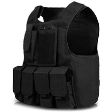 Kids Tactical Vest,Protective Airsoft Vest Kids,Adjustable Paintball Vest with Removable Pouch Youth Tactical Vest for