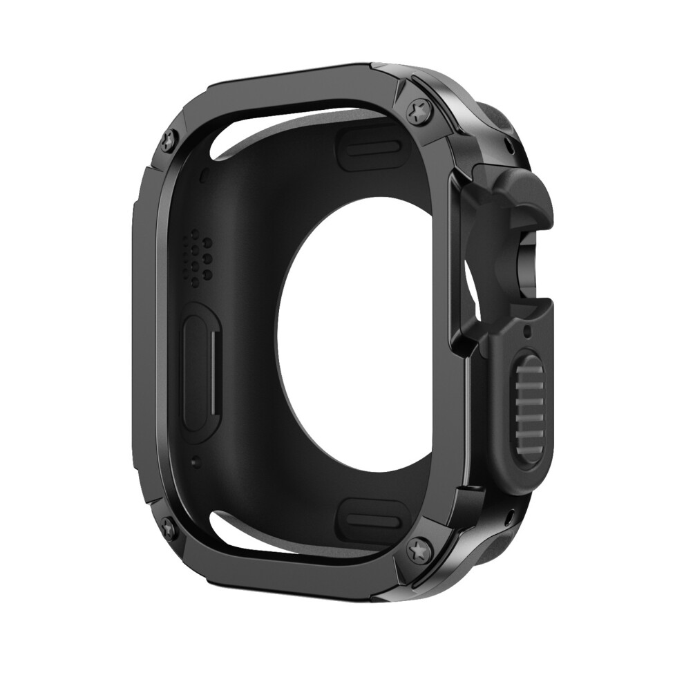 2 In 1 Shockproof Protector Bumper Strong Pc Protective Bumper Case Stylish Watch Accessory For Smartwatch Modelsblack 7696120852785