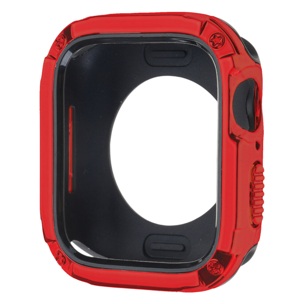2 In 1 Shockproof Protector Bumper Strong Pc Protective Bumper Case Stylish Watch Accessory For Smartwatch Modelsred 7696120852716