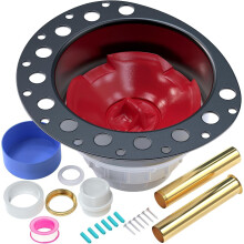 PVC Freestanding Tub Drain Rough-in Kit, Bath Tub Drain Kit with Brass Tail Pipes, 2' to 1½' Interface