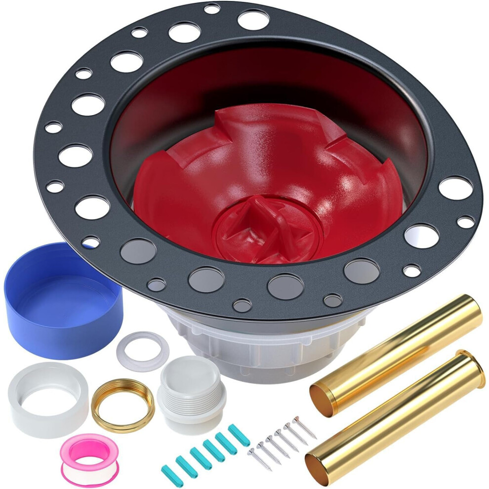 Pvc Freestanding Tub Drain Rough-In Kit, Bath Tub Drain Kit With Brass Tail Pipes, 2' To 1Â½' Interface 6493810793592
